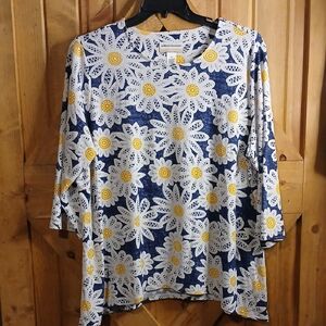 Alfred Dunner Floral Top..1X
